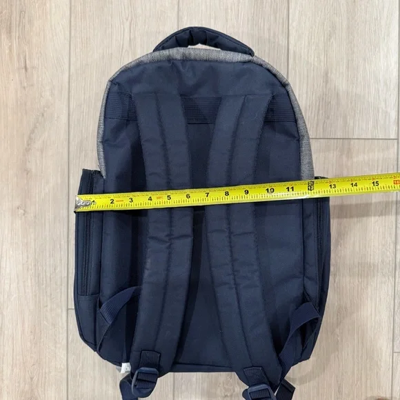 🌺 BB GEAR Navy Blue and Gray Diaper Bag Backpack - Picture 14 of 16